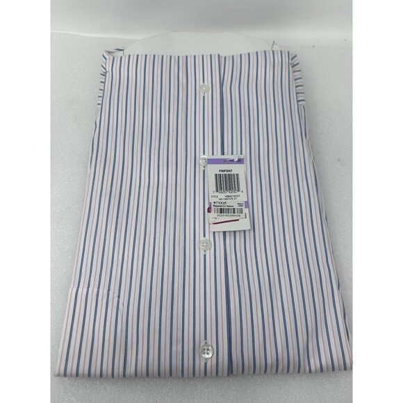 Club Room Dress Shirt Oxford | 18 34/35‎  100% 80’s Pinpoint Striped - Picture 3 of 3